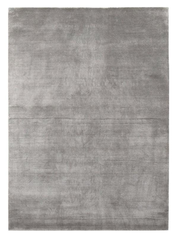 Solid Viscose Rug - Gray Runner for Bedroom/Living Area/Home with Anti Slip Backing - WoodenTwist