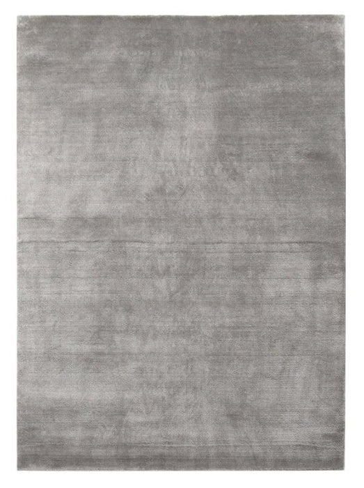 Solid Viscose Rug - Gray Runner for Bedroom/Living Area/Home with Anti Slip Backing - WoodenTwist
