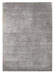 Solid Viscose Rug - Gray Runner for Bedroom/Living Area/Home with Anti Slip Backing - WoodenTwist