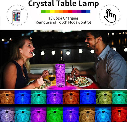 Rose Crystal Lamp Transparent - WoodenTwist