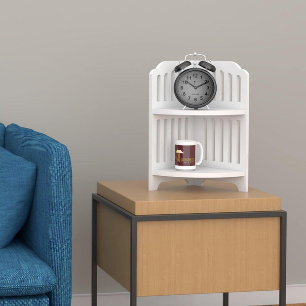 wooden corner designer shelf