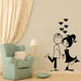Romantic Cartoon Couple' Wall Sticker - WoodenTwist
