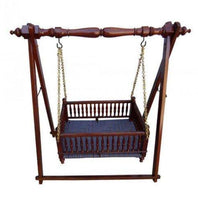 Wooden Handmade Cradle Brown Standard (Sheesham Wood) - WoodenTwist