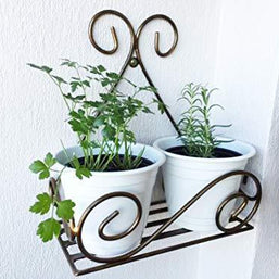 Planter Stand Flower Pot Stand for Balcony Living Room Outdoor Indoor Grill Rack (Set of 4) - WoodenTwist