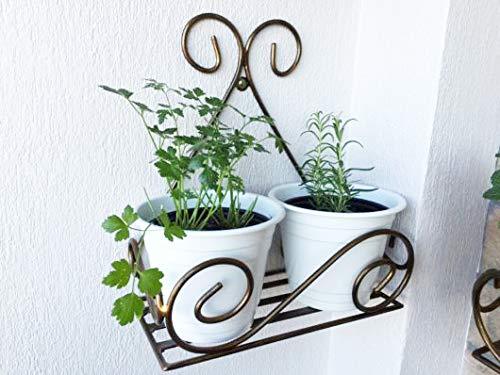 Planter Stand Flower Pot Stand for Balcony Living Room Outdoor Indoor Grill Rack (Set of 4) - WoodenTwist