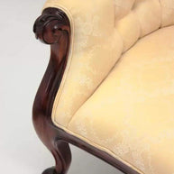 Céleste Teak Wood Chaise Lounge Settee - detail view