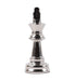 King & Queen Set Chess Table Décor Shiny Nickel Silver Finish Small - WoodenTwist