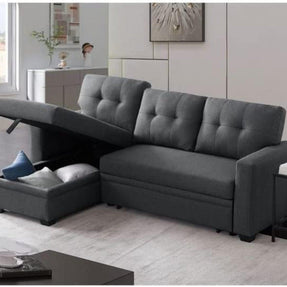 L-Shape Sectional Sleeper Sofa Cum Bed 5 Seater - WoodenTwist
