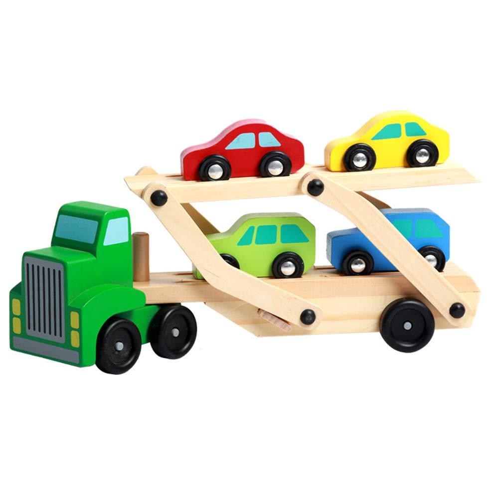 Simulation Wooden Double Decker Truck Cars Toy for Kids (Multicolor) - WoodenTwist