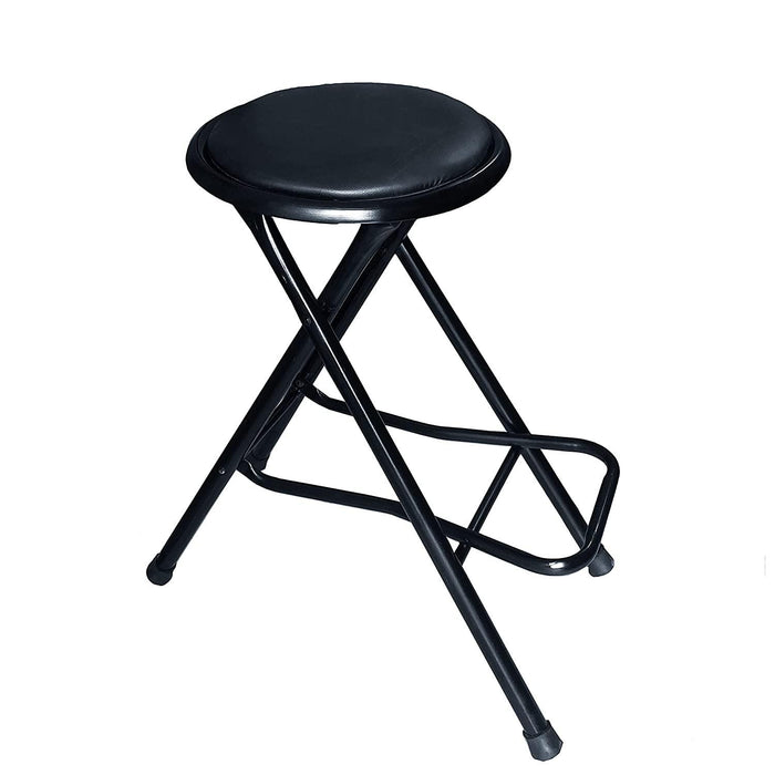 Folding Stool with Foot Rest for Home/Kitchen and Restaurant/Cafe Stool (Set of 1) - WoodenTwist