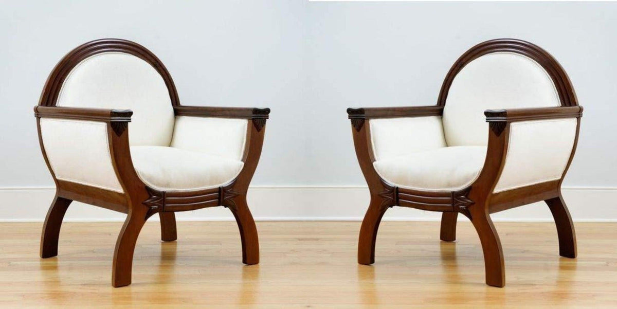 Handcrafted Sheesham Wood Armrest Chair