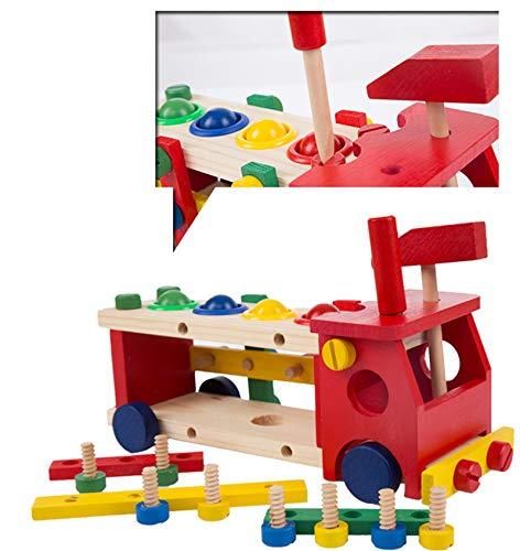 Wooden Assembling Car Puzzle with Hammer, Screw Driver, Wooden and Ball Toy Mechanic Set - WoodenTwist