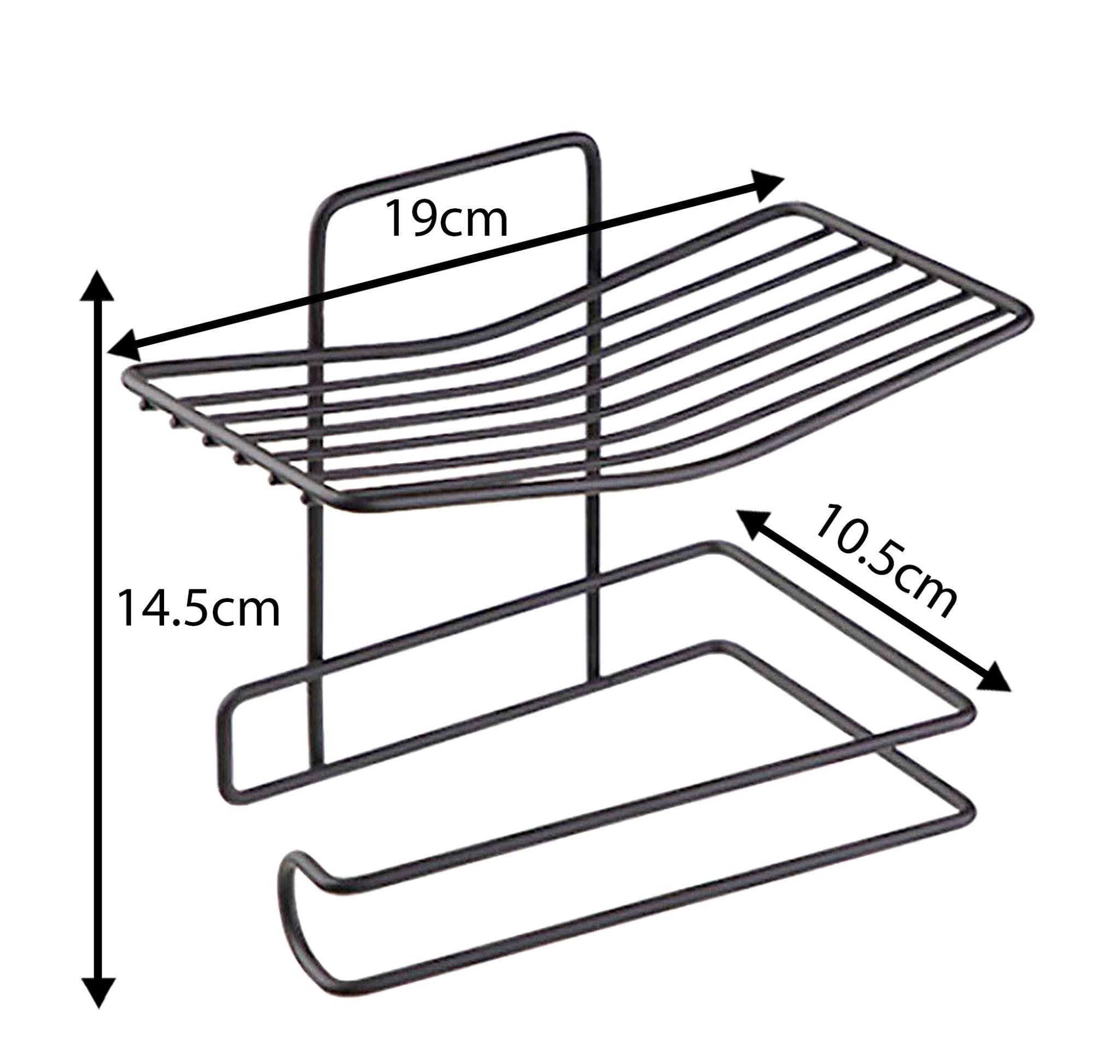 Multi purpose towel, tissue, soap, mobile holder organizer rack - WoodenTwist