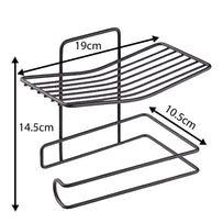 Multi purpose towel, tissue, soap, mobile holder organizer rack - WoodenTwist