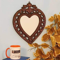 wooden wall mirror