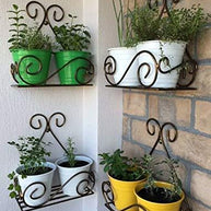 Planter Stand Flower Pot Stand for Balcony Living Room Outdoor Indoor Grill Rack (Set of 4) - WoodenTwist