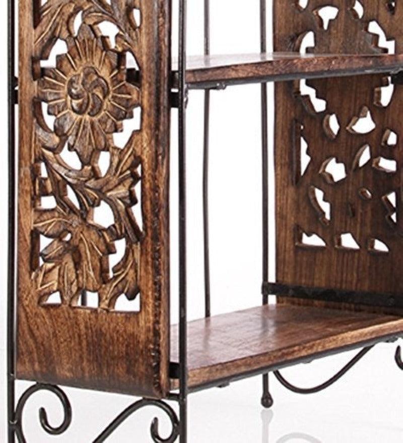 Buy Wooden Home Decor 3 Shelf Rack Kitchen Rack Online-Kitchen Wall ...