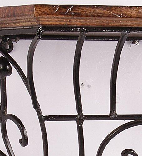 Wooden & Wrought Iron Wall Bracket - WoodenTwist