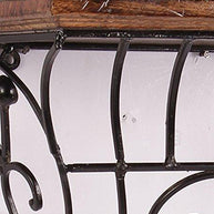 Wooden & Wrought Iron Wall Bracket - WoodenTwist