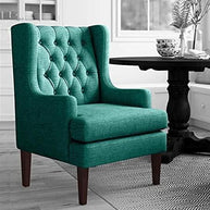 Wooden Wing Armchair Comfort for Backrest (Walnut Legs) - WoodenTwist