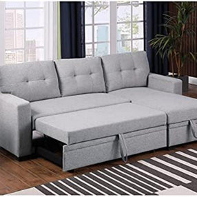 L-Shape Sectional Sleeper Sofa Cum Bed 5 Seater - WoodenTwist