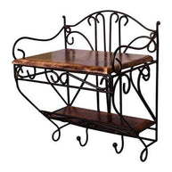 Wooden & Iron Beautiful Design Set Top Box Wall Shelf - WoodenTwist