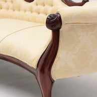 Céleste Teak Wood Chaise Lounge Settee - angle view