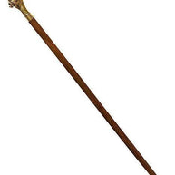 Antique Brass Design Head Handle Vintage Style Wooden Walking Cane Stick - WoodenTwist