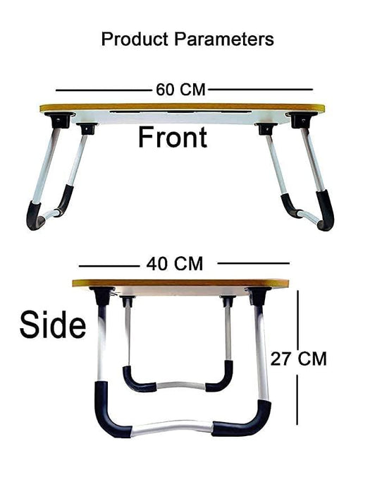 Portable & Foldable Wooden Desk for Bed Tray, Laptop Table, Study Table. - WoodenTwist