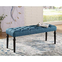 Upholstered Bench 2 Seater Sofa Bench, Footstool - WoodenTwist