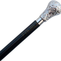 Antique Brass Design Head Handle Vintage Style Wooden Walking Cane Stick - WoodenTwist
