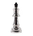 King & Queen Set Chess Table Décor Shiny Nickel Silver Finish Big - WoodenTwist