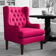 Wooden Wing Armchair Comfort for Backrest (Walnut Legs) - WoodenTwist