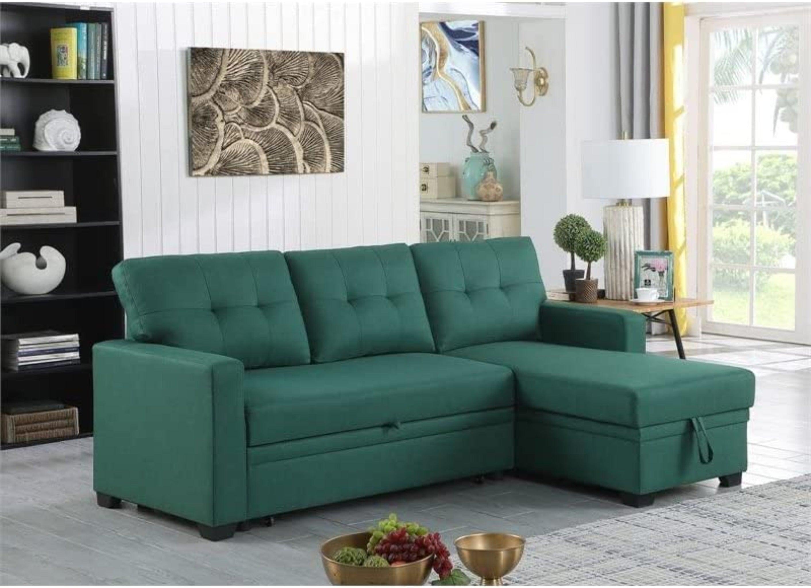 L-Shape Sectional Sleeper Sofa Cum Bed 5 Seater - WoodenTwist