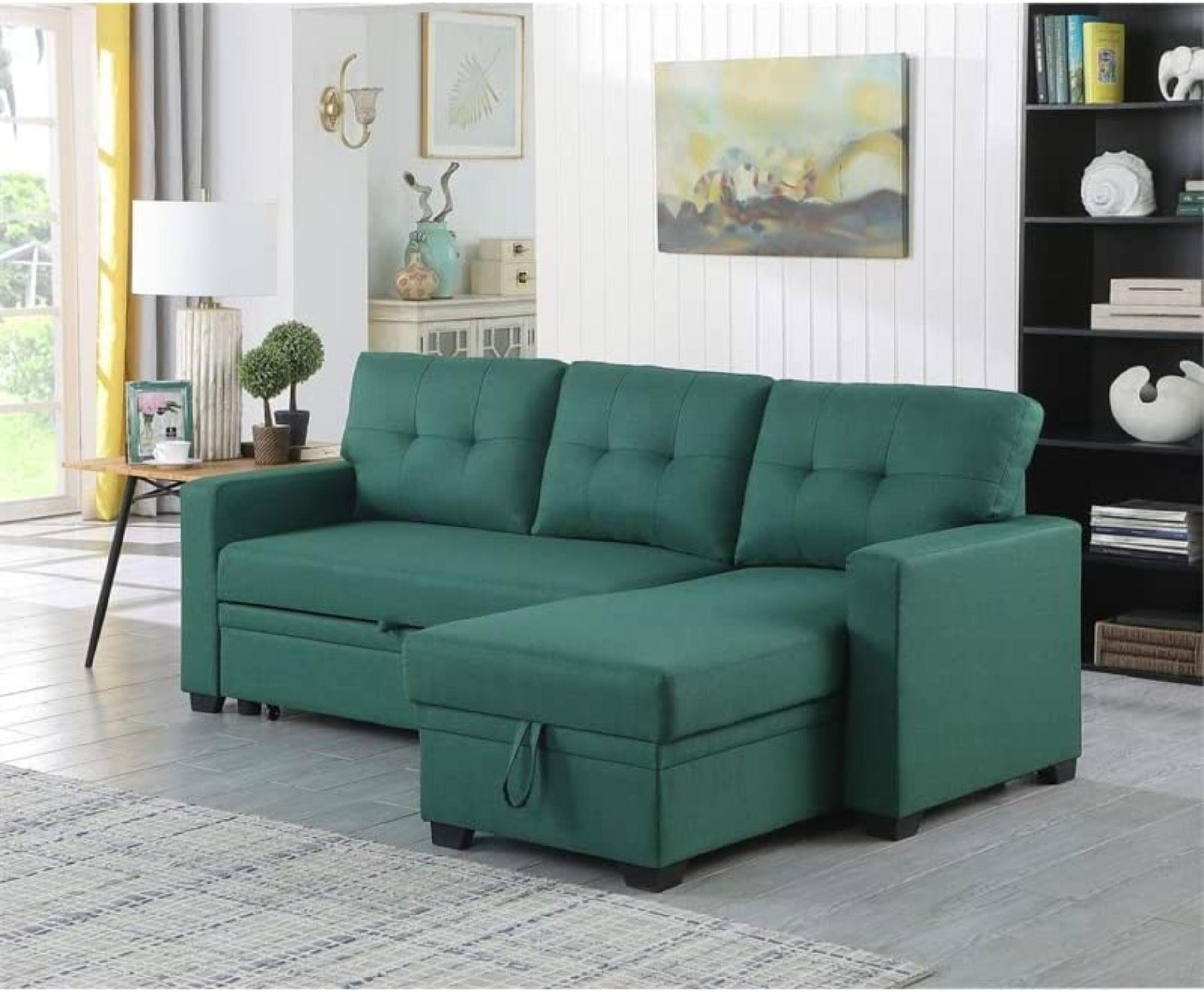 L-Shape Sectional Sleeper Sofa Cum Bed 5 Seater - WoodenTwist