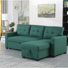 L-Shape Sectional Sleeper Sofa Cum Bed 5 Seater - WoodenTwist