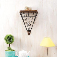 Wooden & Wrought Iron Wall Bracket - WoodenTwist