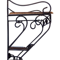Wooden & Iron Beautiful Design Set Top Box Wall Shelf - WoodenTwist