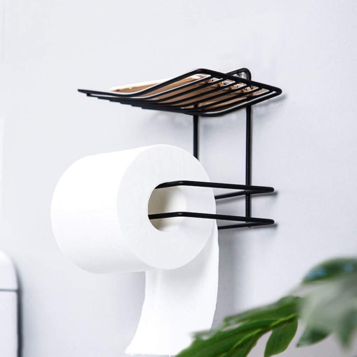 Multi purpose towel, tissue, soap, mobile holder organizer rack - WoodenTwist
