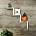 Wooden Handicrafted W Shape Designer Floating Wall Shelves - WoodenTwist