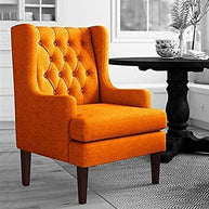Wooden Wing Armchair Comfort for Backrest (Walnut Legs) - WoodenTwist