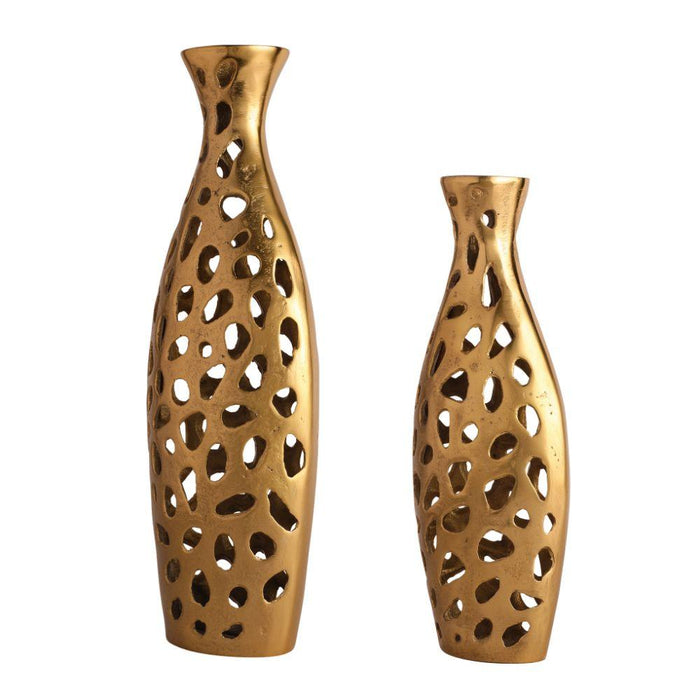 Sophia Floral Vase set of 2 In Raw - WoodenTwist