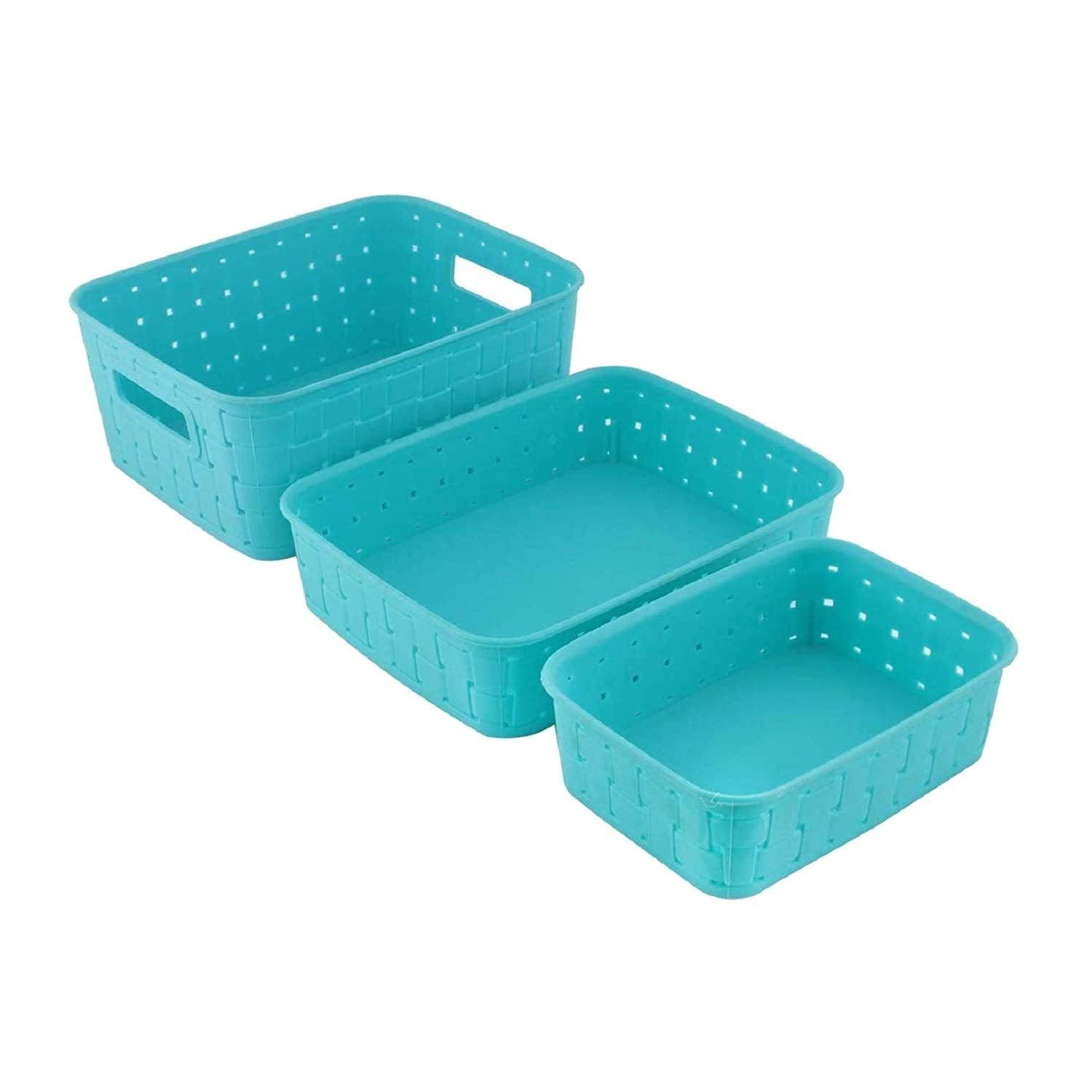 Vegetable & Fruit Plastic Basket Set (3 in 1) - WoodenTwist