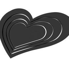 Decals Design Hearts Wooden Wall Sticker (Red) - WoodenTwist