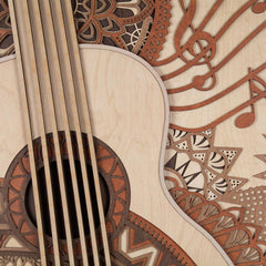 Acoustic Guitar Multi Layer Mandala - WoodenTwist