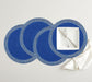 Polyster Round Coaster Set (6 PCS Set) Machine Washable Absorbent Size: 12 inch Diameter - WoodenTwist