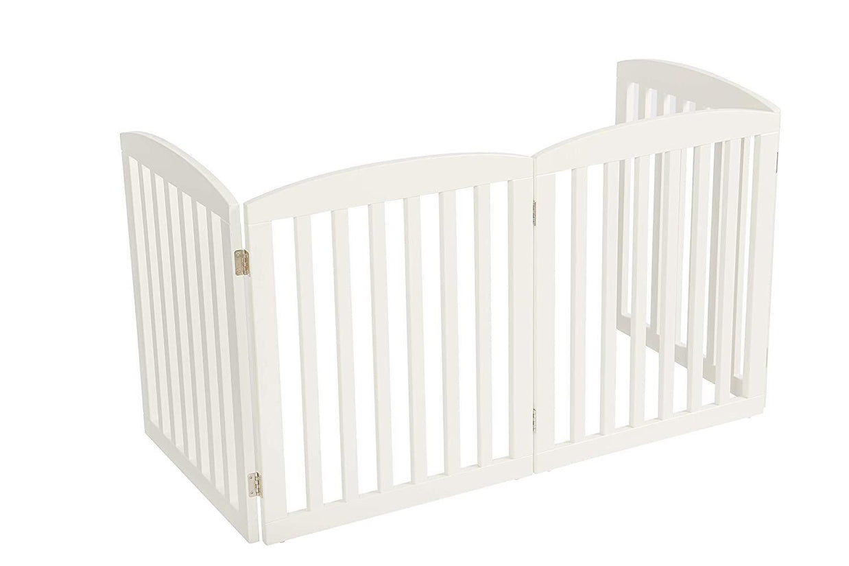 Wooden Portable Safety Pet Fence Gate Partition For Kids (4 Panel) - WoodenTwist