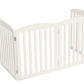 Wooden Portable Safety Pet Fence Gate Partition For Kids (4 Panel) - WoodenTwist