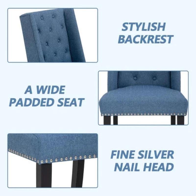 Modern Comfortable Backrest Dining Chair For Living Room (Set of 4) - WoodenTwist