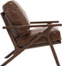 Recliner Mid Century Modern Arm Chair (Teak Wood & Leatherette) - WoodenTwist